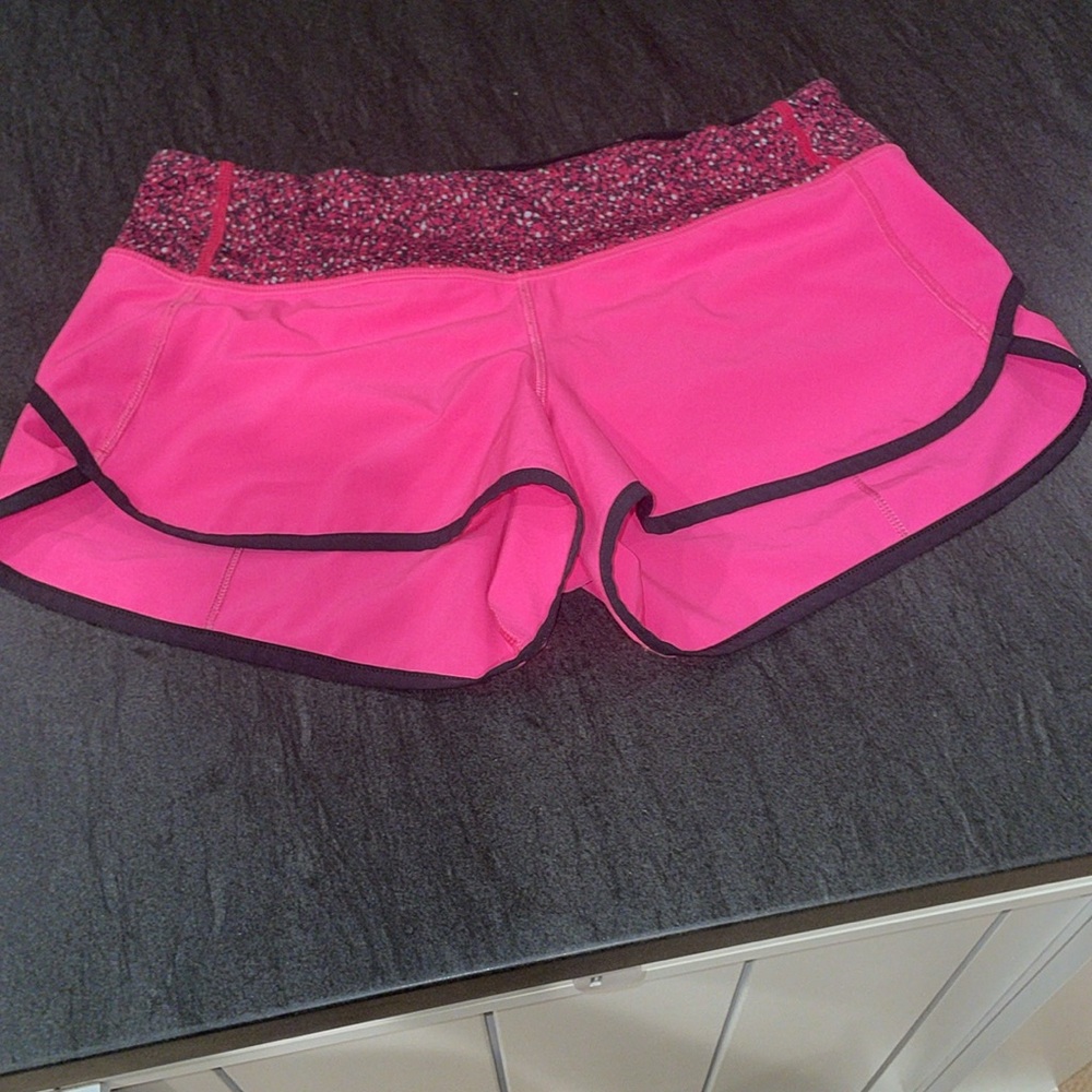 LuLulemon Hot Pink and Black Shorts, Size 4